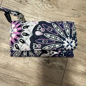 Vera Bradley Purple and Pink Patterned Wristlet
